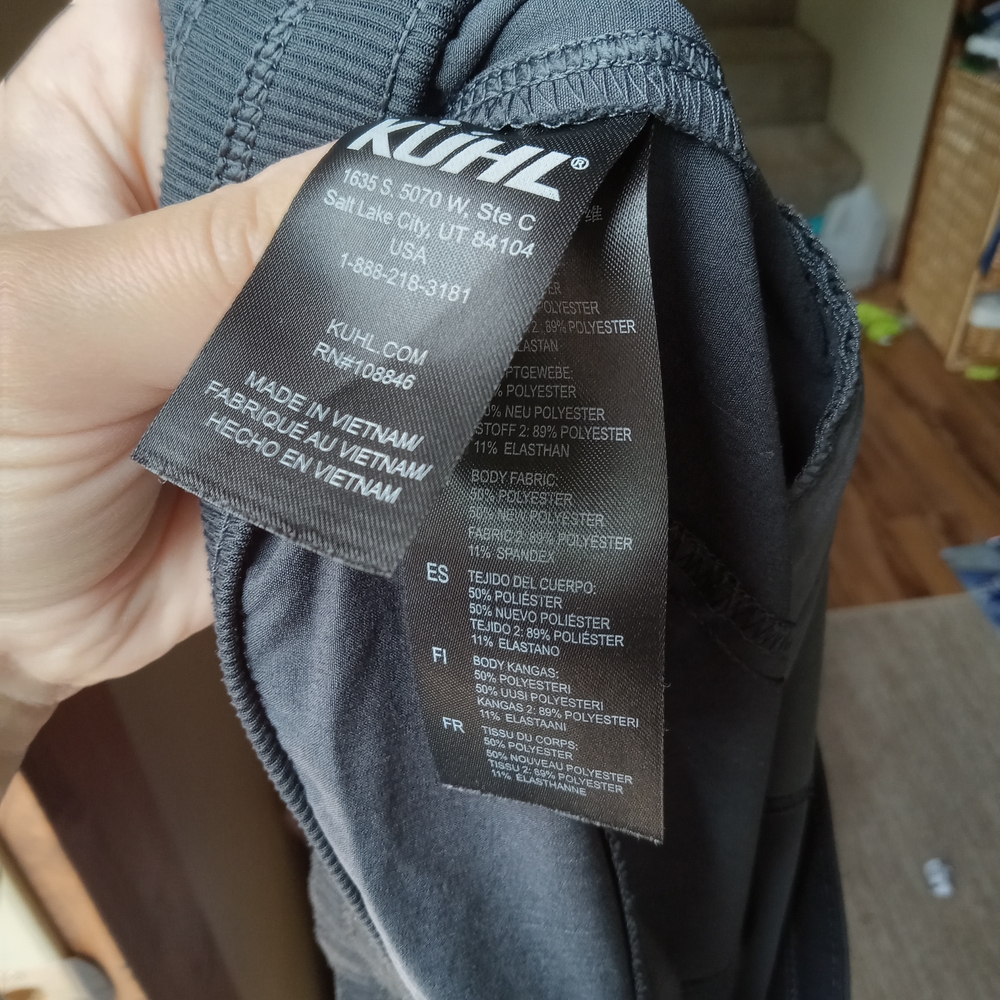 Kuhl Charcoal Grey Freeflex Metro Pants Size Large Short - Picture 5 of 6